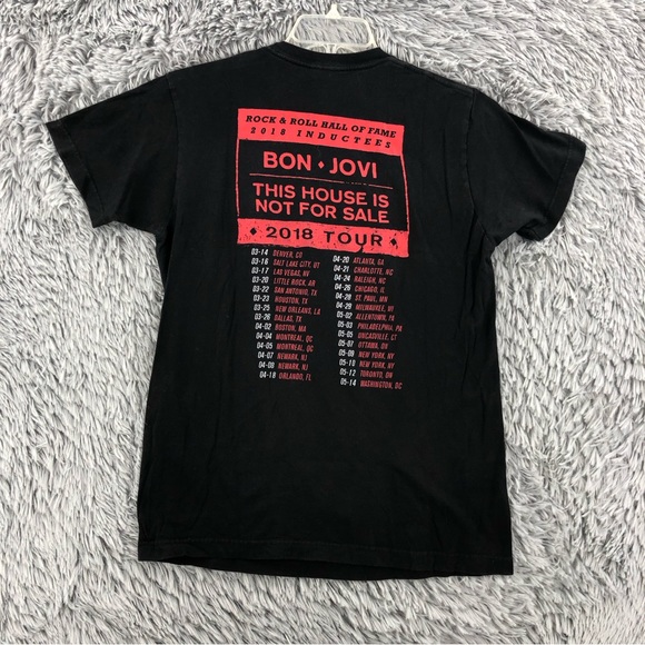 Bon Jovi Tshirt Mens Medium This House Is Not Tour Concert Black 80s Rock Music - Picture 10 of 10